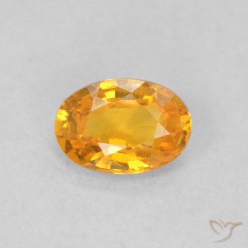 0.62ct 天然 アプリコットオレンジ サファイア, 楕円形, VS