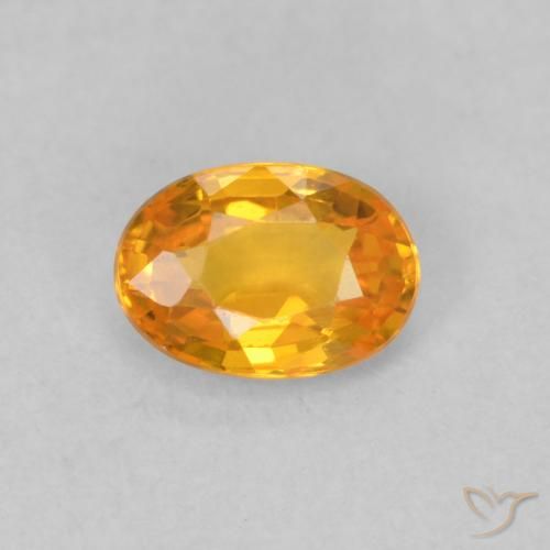 0.63ct 天然 鮮やかなオレンジ サファイア, 楕円形, VVS-VS