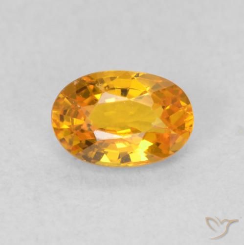 0.70ct 天然 鮮やかなオレンジ サファイア, 楕円形, VVS-VS