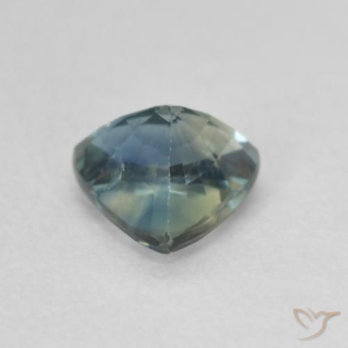 0.93カラットの天然Teal Blueサファイア、トリリオン、VS
