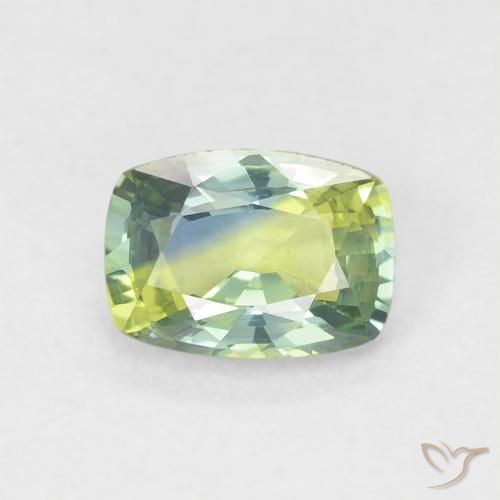 0.80ct 天然 マルチカラー サファイア, クッション, VVS-VS