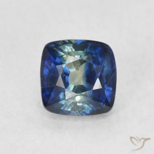 0.72ct 天然 ネイビーブルー サファイア, クッション, VS