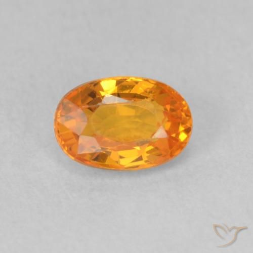 0.70ct 天然 鮮やかなオレンジ サファイア, 楕円形, VVS-VS