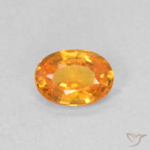 0.55ct 天然 鮮やかなオレンジ サファイア, 楕円形, VVS-VS