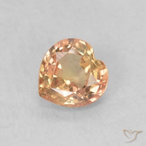 0.46ct 天然 サイダーオレンジ サファイア, 心臓, VS