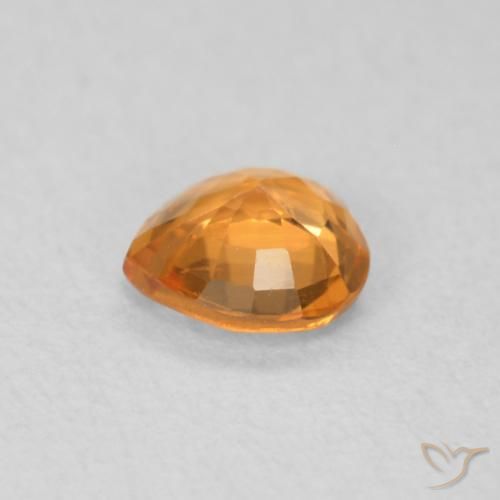 0.36カラットの天然オレンジブラウンサファイア、心臓、VVS-VS