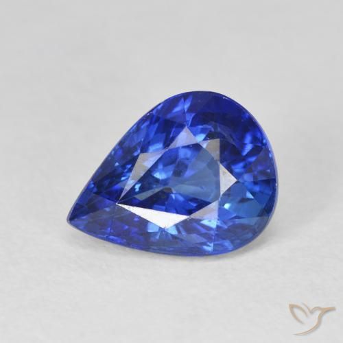 4.10ct 天然 コーンフラワーブルー サファイア, 洋梨の形, VS