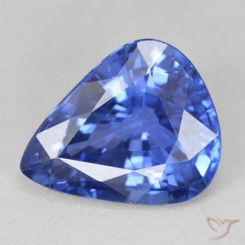 4.24ct 天然 コーンフラワーブルー サファイア, 洋梨の形, VVS-VS