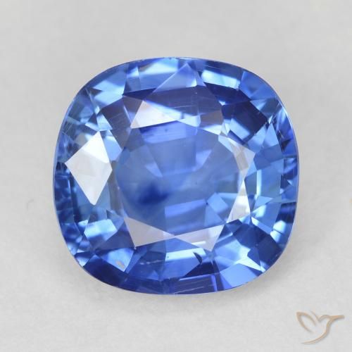 3.23ct 天然 ミディアムダークブルー サファイア, クッション, VVS-VS