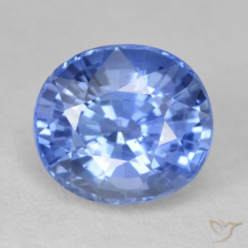 2.95ct 天然 ミディアムネイビーブルー サファイア, 楕円形, VS
