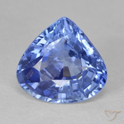 4.73ct 天然 ミディアムダークブルー サファイア, 洋梨の形, VVS