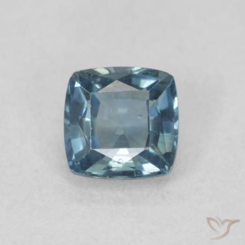 0.52ct 天然 ティール サファイア, クッション, VS