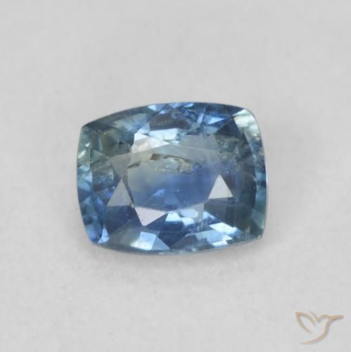 0.54ct 天然 ティール サファイア, クッション, VS