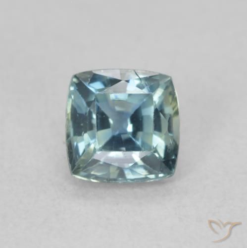 0.55ct 天然 ティール サファイア, クッション, VS