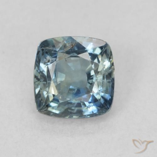 0.74ct 天然 ティール サファイア, クッション, VS