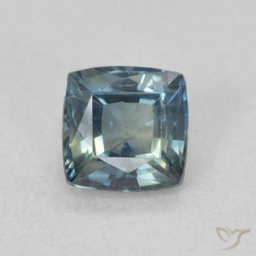 0.64ct 天然 ティール サファイア, クッション, VS