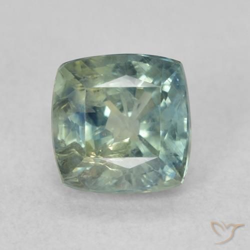 0.98ct 天然 ティール サファイア, クッション, VS