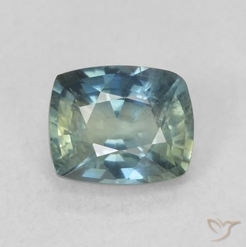 0.78ct 天然 ティール サファイア, クッション, VS