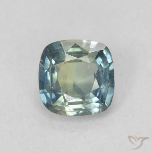 0.60ct 天然 ティール サファイア, クッション, VS