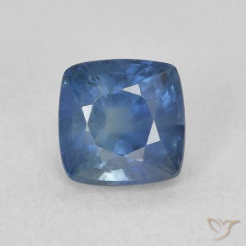 0.82ct 天然 ネイビーブルー サファイア, クッション, VS