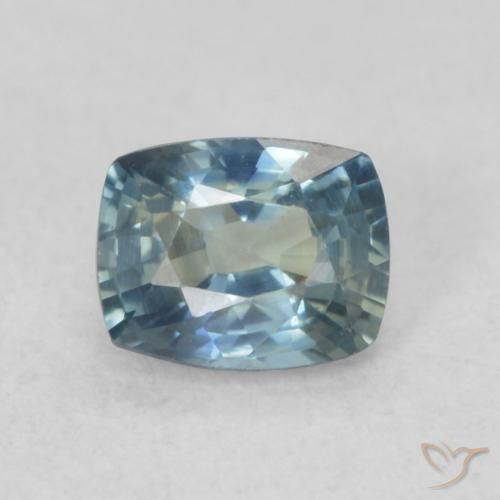 0.68ct 天然 ティール サファイア, クッション, VS