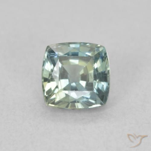 0.57ct 天然 ティール サファイア, クッション, VS