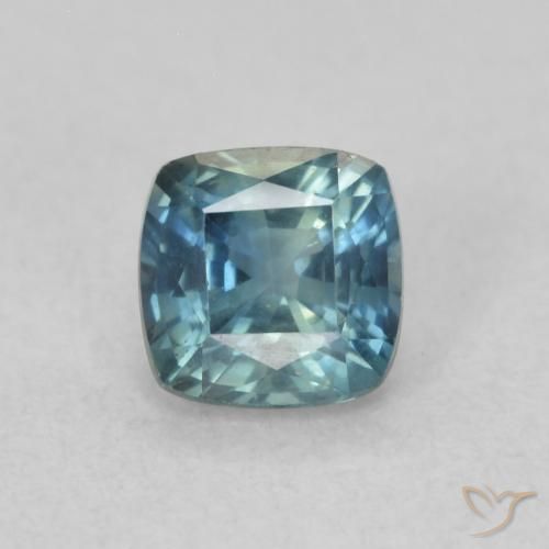0.68ct 天然 ティール サファイア, クッション, VS