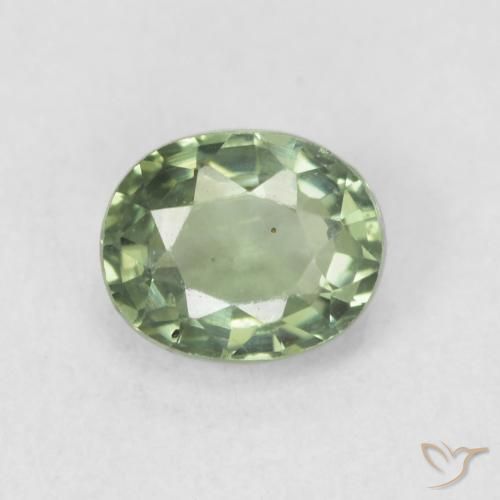 0.66ct 天然 ライトグリーン サファイア, 楕円形, VVS-VS