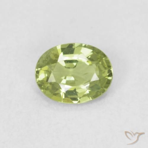 0.35ct 天然 薄いライブリーグリーン サファイア, 楕円形, VVS-VS