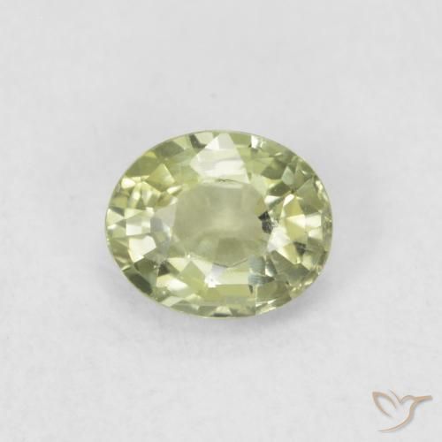 0.46ct 天然 ミディアムグリーン サファイア, 楕円形, VVS-VS