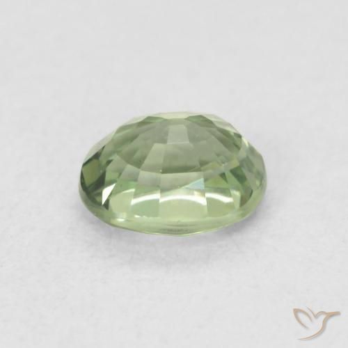 0.59カラットの天然Medium Light Greenサファイア、楕円形、VVS-VS