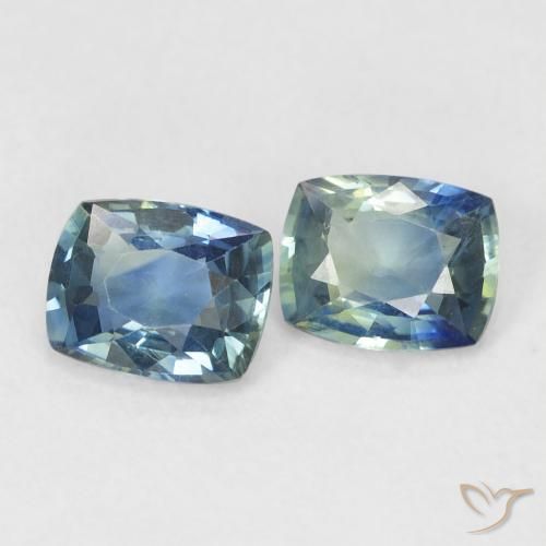 Shop natural 1.31ct ミディアムブルーグリーン サファイア gems, クッション, from マダガスカル at GemSelect. In stock, global shipping!