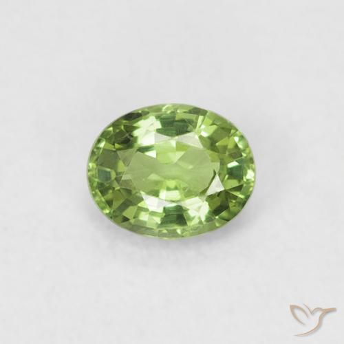 0.41ct 天然 フォレストグリーン サファイア, 楕円形, VVS-VS