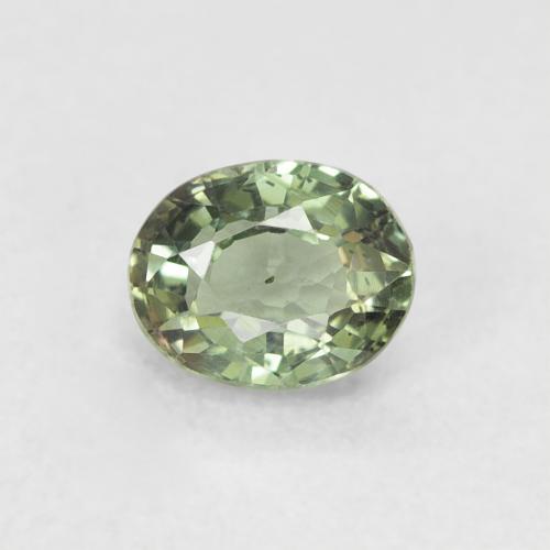 0.56ct 天然 ライトグリーン サファイア, 楕円形, VVS-VS