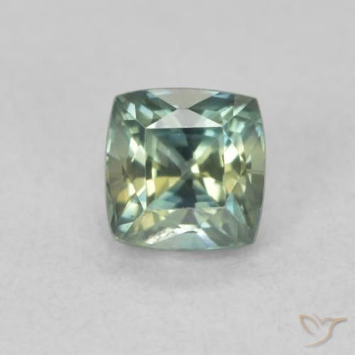 0.67ct 天然 ティール サファイア, クッション, VS