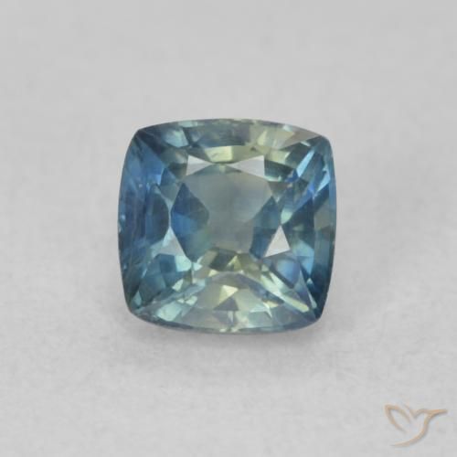0.66ct 天然 ティール サファイア, クッション, VS
