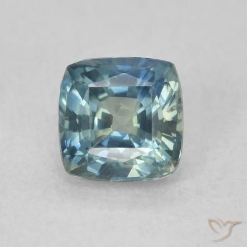 0.74ct 天然 ティール サファイア, クッション, VS