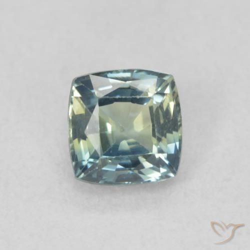 0.53ct 天然 ティール サファイア, クッション, VS
