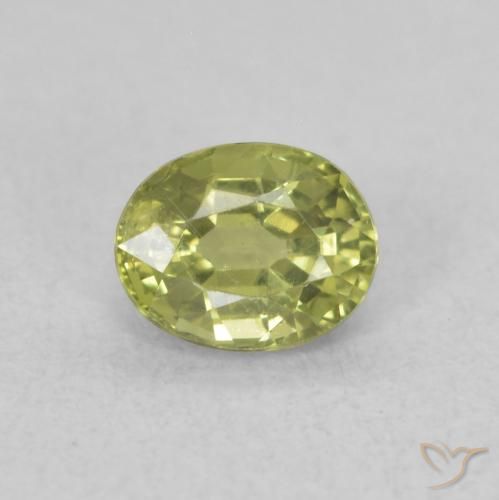 0.49ct 天然 ウォームフォレストグリーン サファイア, 楕円形, VS