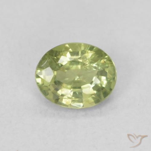 0.43ct 天然 ウォームフォレストグリーン サファイア, 楕円形, VS