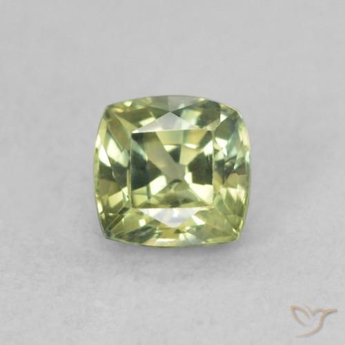 0.54ct 天然 ミディアムグリーン サファイア, クッション, VS