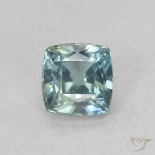 0.60ct 天然 ティール サファイア, クッション, VS