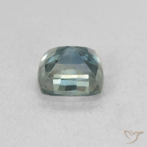 0.60カラットの天然ティールサファイア、クッション、VS