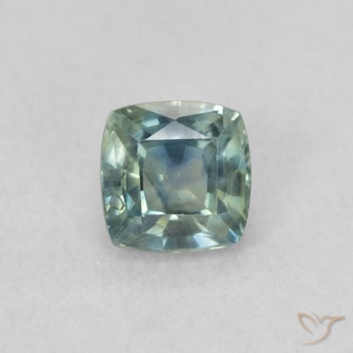 0.48ct 天然 ティール サファイア, クッション, VS