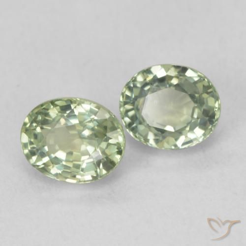 Shop natural 1.23ct 薄いペアーグリーン サファイア gems, 楕円形, from マダガスカル at GemSelect. In stock, global shipping!