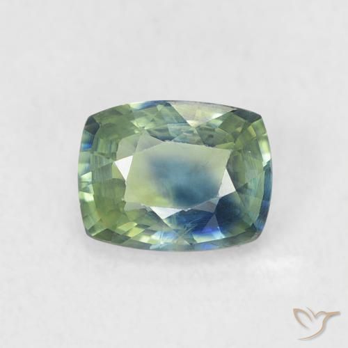 0.73ct 天然 ティール サファイア, クッション, VS