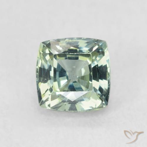 0.68ct 天然 ティール サファイア, クッション, VVS-VS