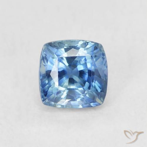 0.57ct 天然 ライトブルー サファイア, クッション, VVS-VS