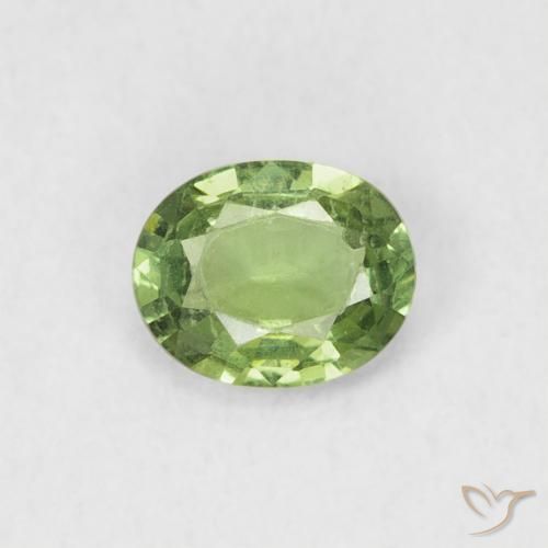 0.41ct 天然 ペアーグリーン サファイア, 楕円形, VVS