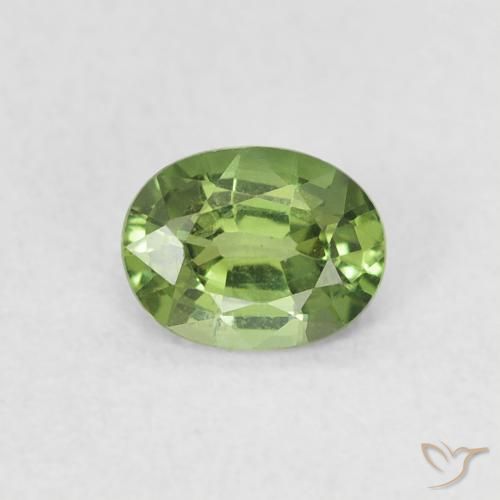 0.45ct 天然 ミディアムグリーン サファイア, 楕円形, VS